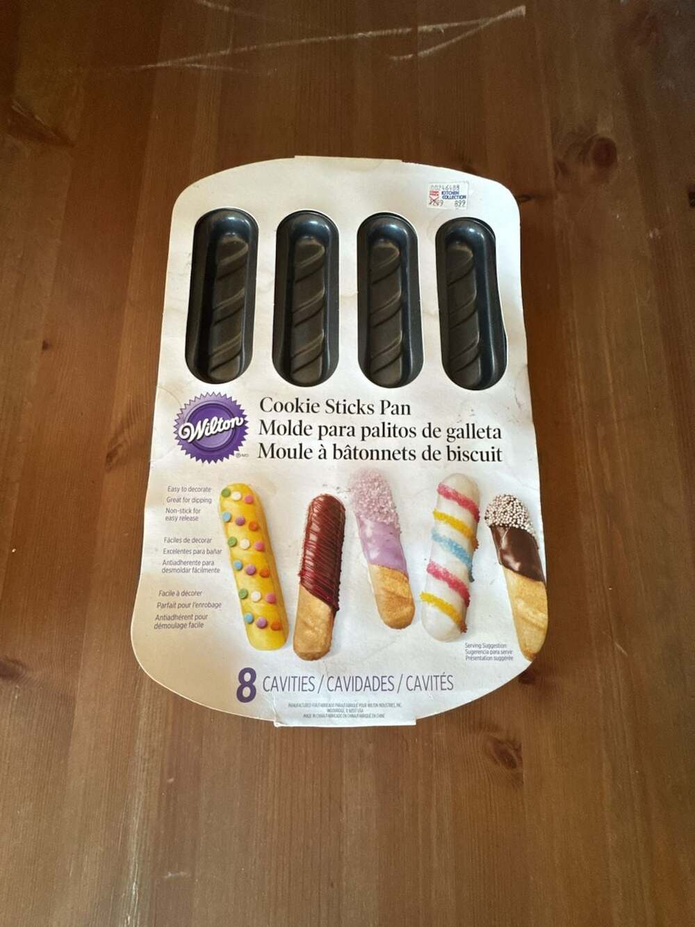 Wilton Cookie Sticks Pan Non-Stick 8 Cavity Baking Mold